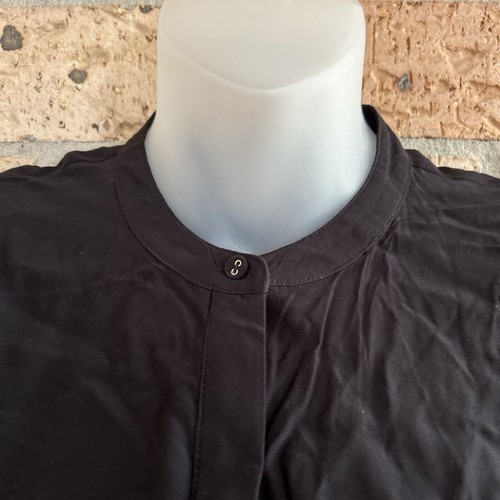 Witchery Size 6 Black Button Down Women’s Shirt Dress Long Sleeve With Tie Belt - Picture 5 of 15