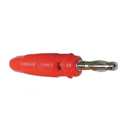CONNETTORE SPINA A BANANA ROSSO 4 MM  - Afbeelding 1 van 1