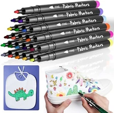 Fabric Markers Permanent Pens For Clothes T Shirts  Sneaker Shoes Decorating
