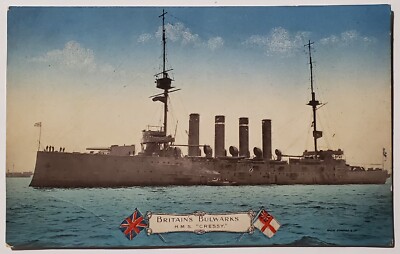 Britain's Bulwarks H.M.S. Cressy Battleship Postcard N23