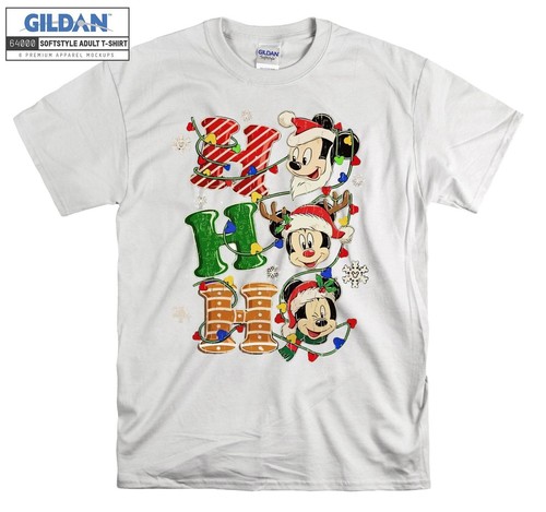 Ho Ho Ho Mickey Mouse Christmas Lights Shir Hoodie Tshirt Men Women Unisex AC362 - Picture 3 of 9