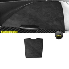 Car Center Console Dashboard Panel Cover 1* For Ford Edge 2015-2022 Black Suede