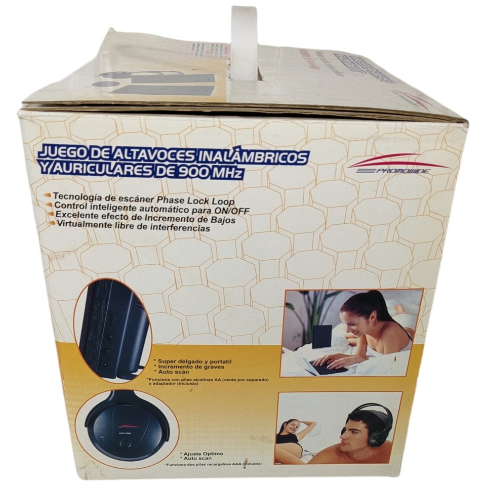 Wireless Speaker System and Headphones Music Audio TV DVD CD MP3 VCR