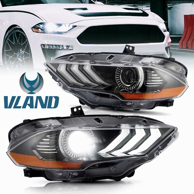 VLAND Dual Beam Scheinwerfer Für Ford Mustang 2018 2019 2020 2021 2022 2023