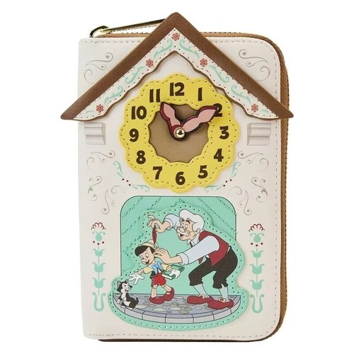 Disney Pinocchio Cuckoo Clock Zip Around Wallet Limited Edition Loungefly- NWT - Picture 2 of 7