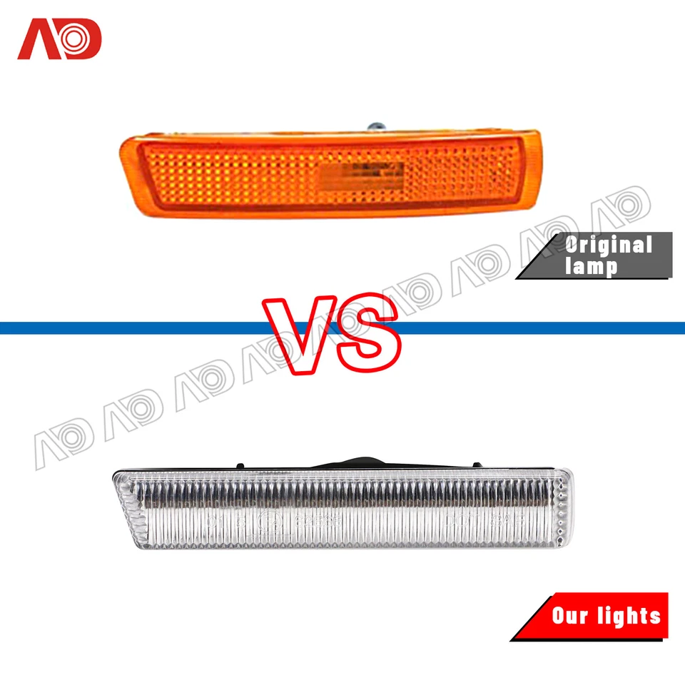 Luz de señalización lateral LED transparente para BMW 95-01 E38 740i 740iL 750iL 01-06 E46 M3 Foto 4 de 4