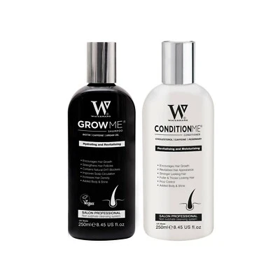 WATERMANS Caffeine Shampoo and Conditioner Set - Biotin, Rosemary, Niacinamide - UK Made