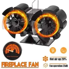 TCFUNDY Stove Fan Heat Powered for Buddy and Mr Heater Wood Burner Fireplace Fan