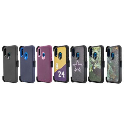 For Samsung Galaxy A21 Holster Hard Case with Belt Clip Fits