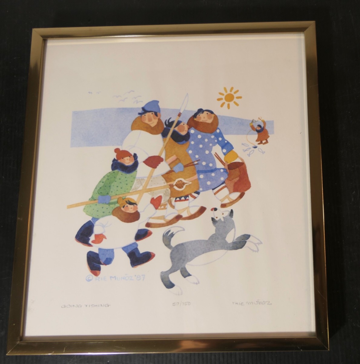 ARTIST RIE MUNOZ SIGNED AND NUMBERED 517/750 PRINT TITLE GONE