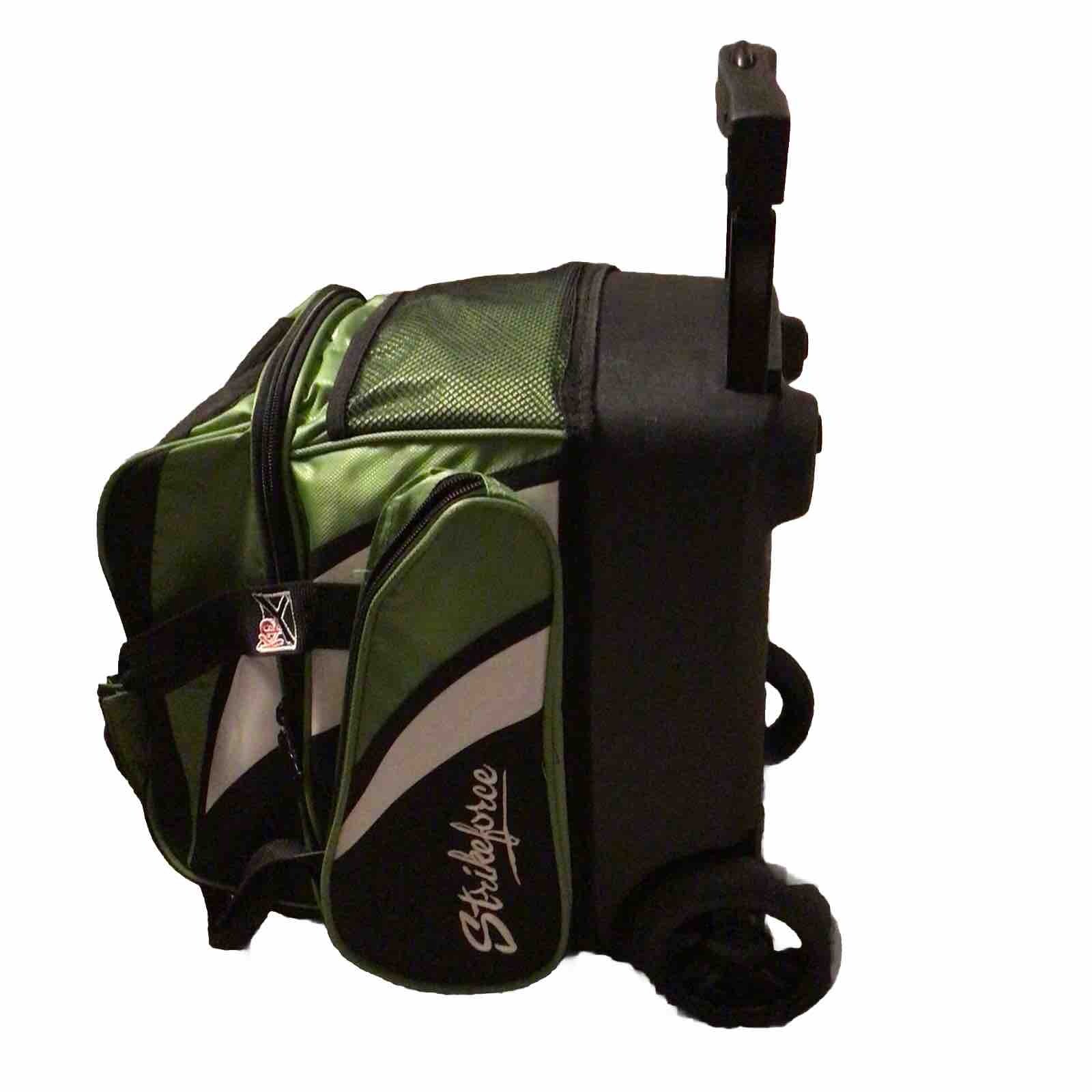 KRX Strikeforce 2 Bowling Ball Green Black Cruiser Roller Rolling Bag