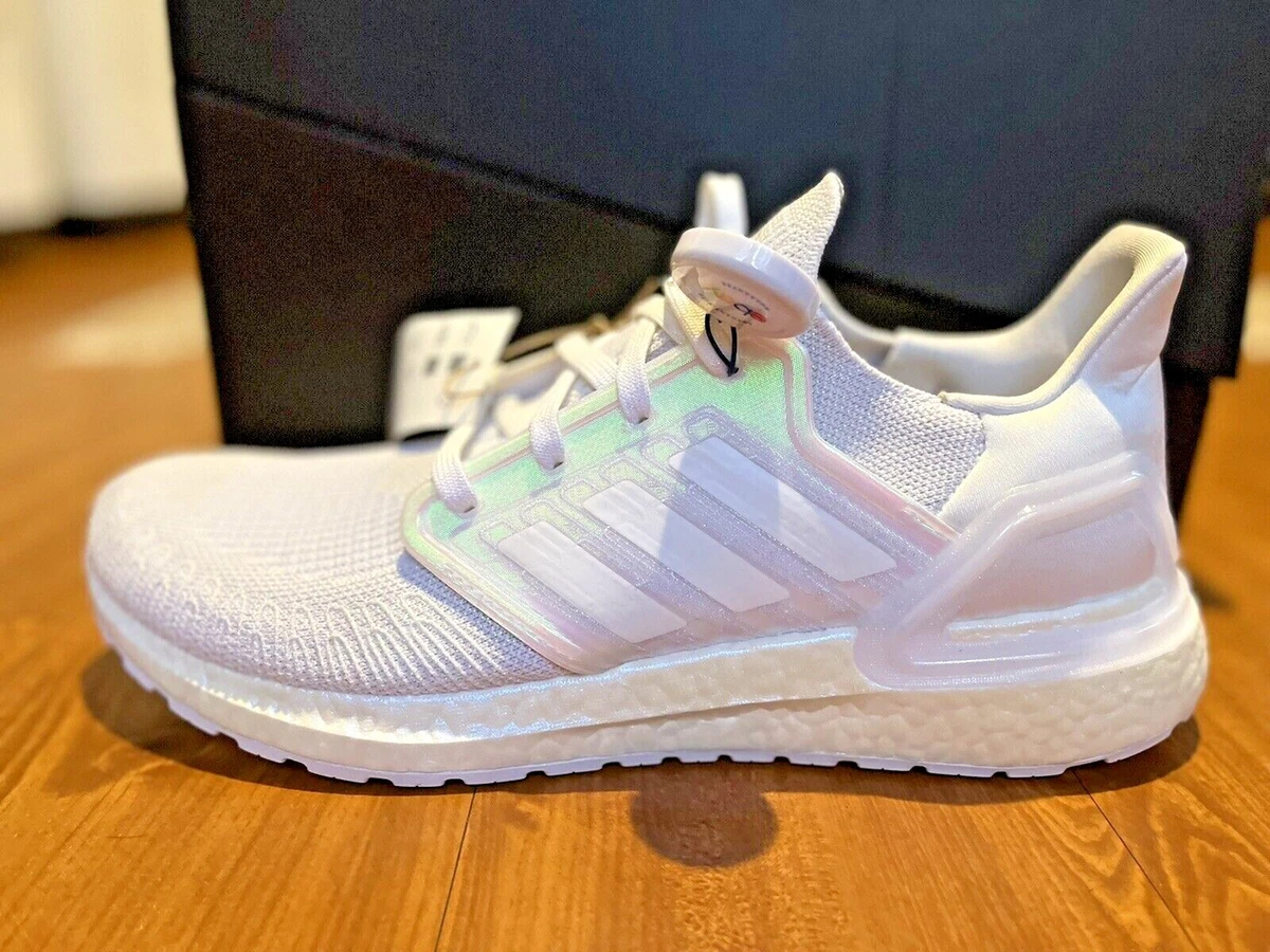 Adidas Ultra Boost 20 Men'S Sizes Iridescent White Running Shoes New  $180 Fw8721 | Ebay