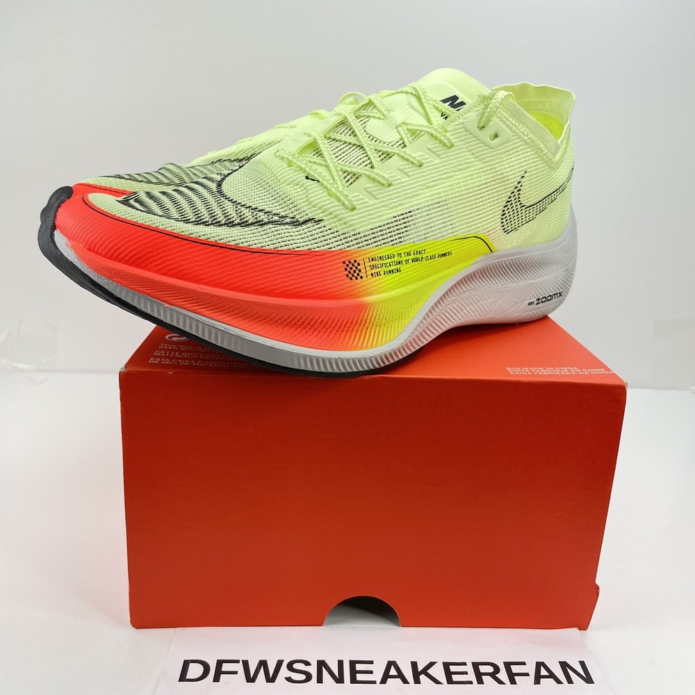 Nike ZoomX Vaporfly Next% 2 Volt Yellow Grey CU4111-700 Men Size 15 New