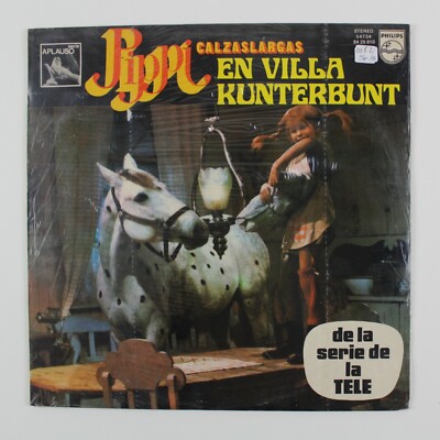1975 PIPPI LONGSTOCKING Vinyl Record Kunterbunt Village Spanish 12''  A. Lindgren