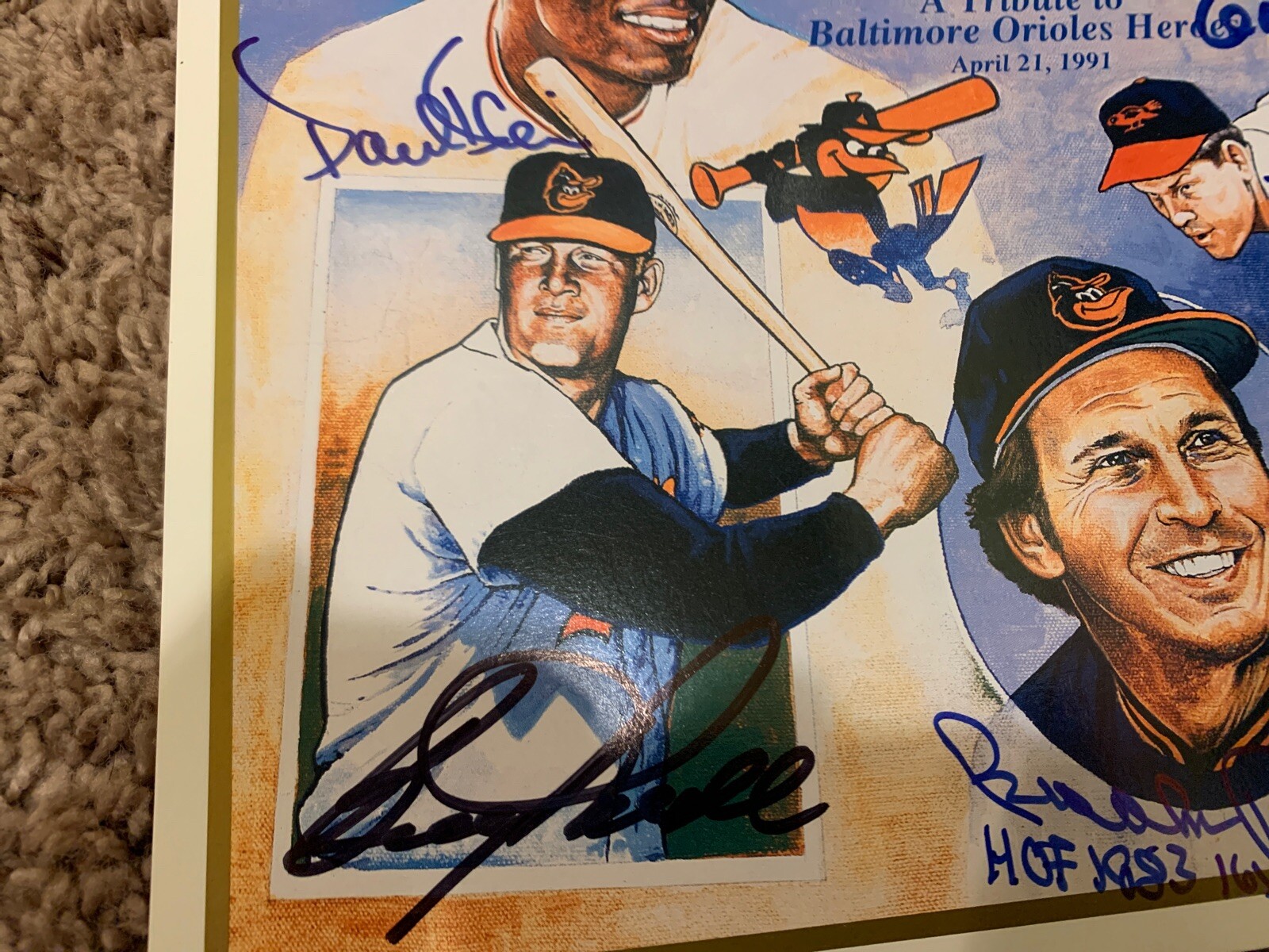 1991 Upper Deck Heroes Of Baseball Baltimore Orioles Autographed 5 1991-upper-deck-heroes-of-baseball-baltimore-orioles-autographed-5