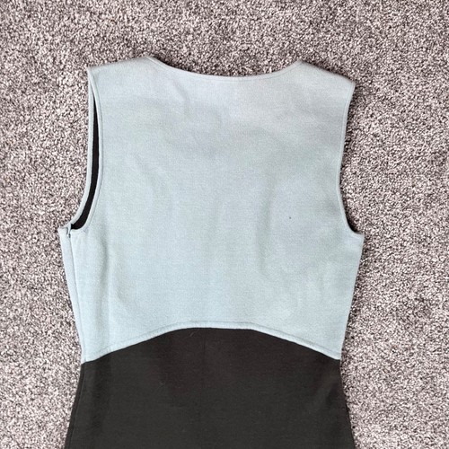 Armani Collezioni Womens Knit Dress Size 42 Sleeveless Colour Block - Picture 9 of 12