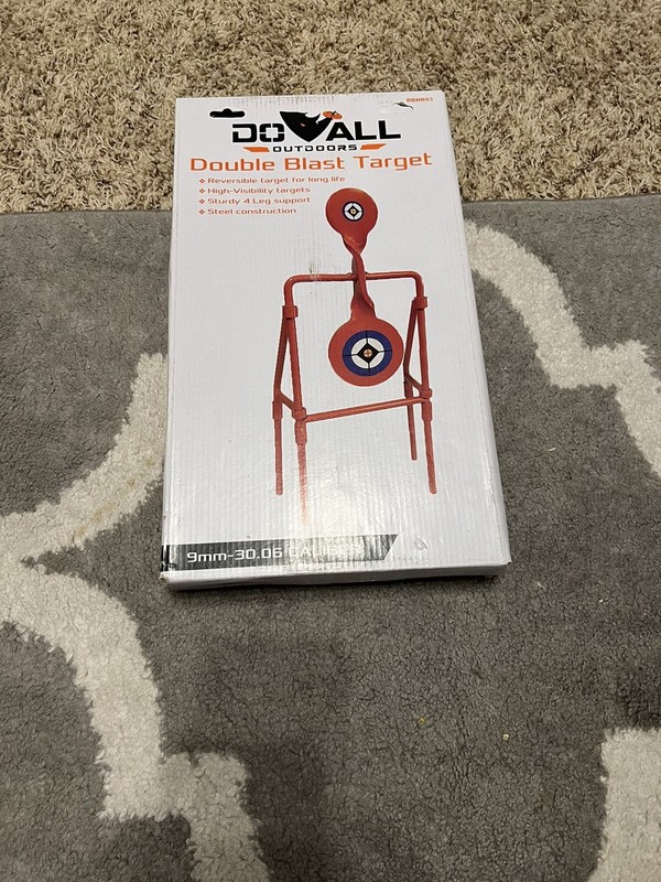 *NEW* Do All Outdoors Double Blast Spinner Steel Shooting Target *HIGH CALIBER*