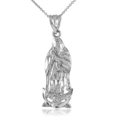 White Gold Our Lady Virgin Mary Virgen 