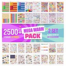 colortouch Planner Sticker, 2500 St Kalender Agenda Bullet Journal Aufkleber Set