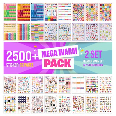 colortouch Planner Sticker, 2500 St Kalender Agenda Bullet Journal Aufkleber Set