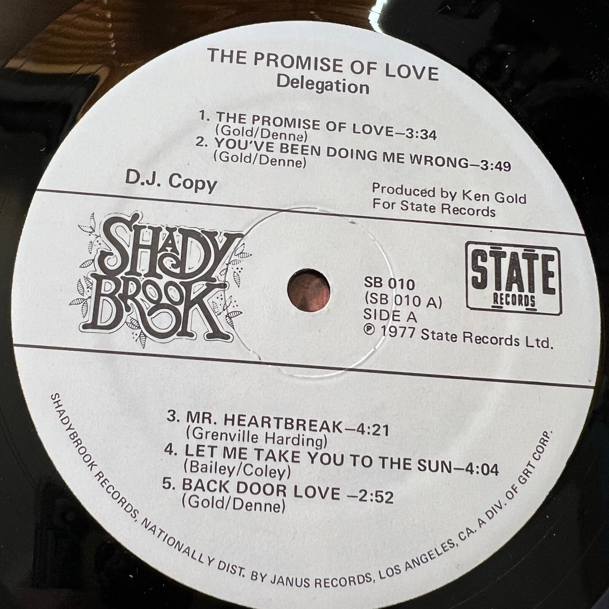 RARE LP VINYL ALBUM: Delegation The Promise of Love DJ Promo