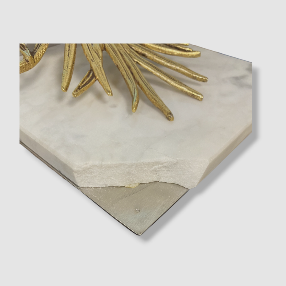 Michael Aram White Silver & Gold Palm Dinner Napkin Holder eBay