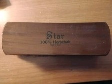 Vintage STAR Shoe Brush 100 Horse Hair Made in Brazil 8  Valet Whisk Included