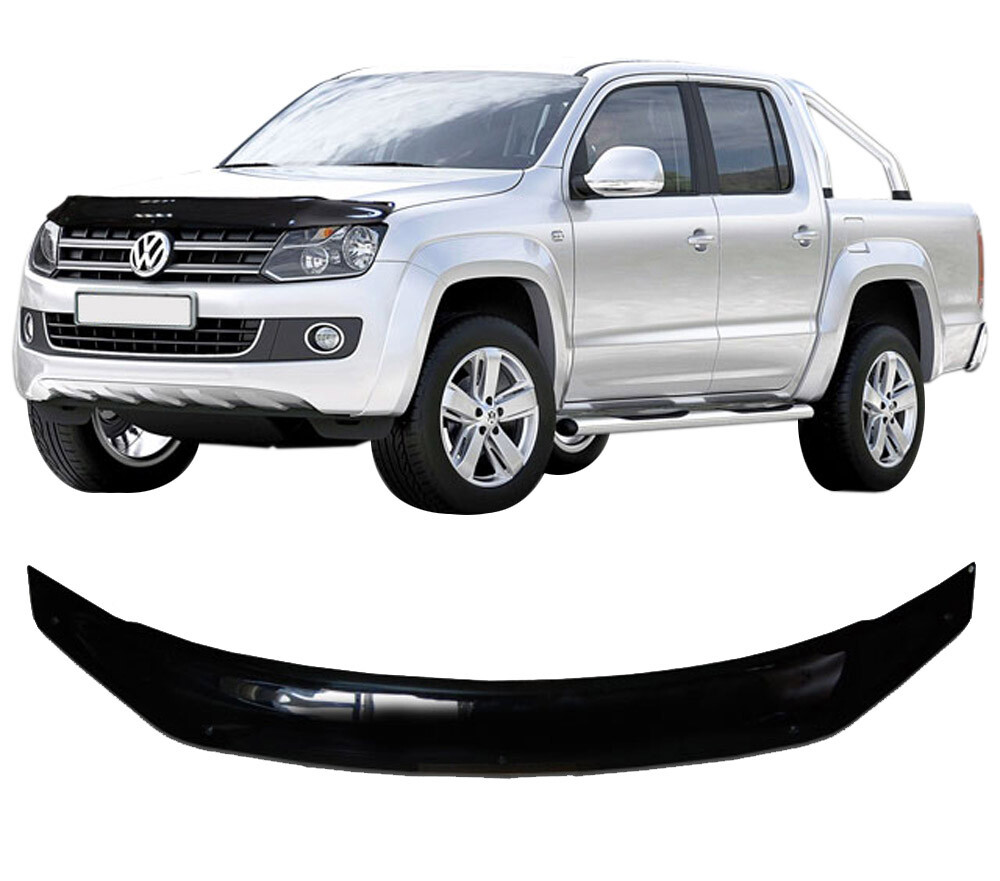 Bra de capot Scoutt pour VW Amarok 2010-2016 en simili-cuir noir sur mesure