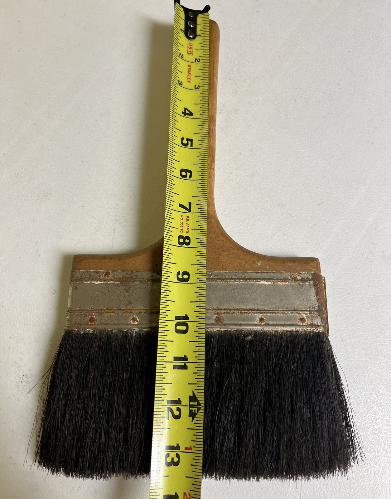Antique Vintage National Wallpaper Paint Brush Metal Band Wood Handle 7” Wide eBay