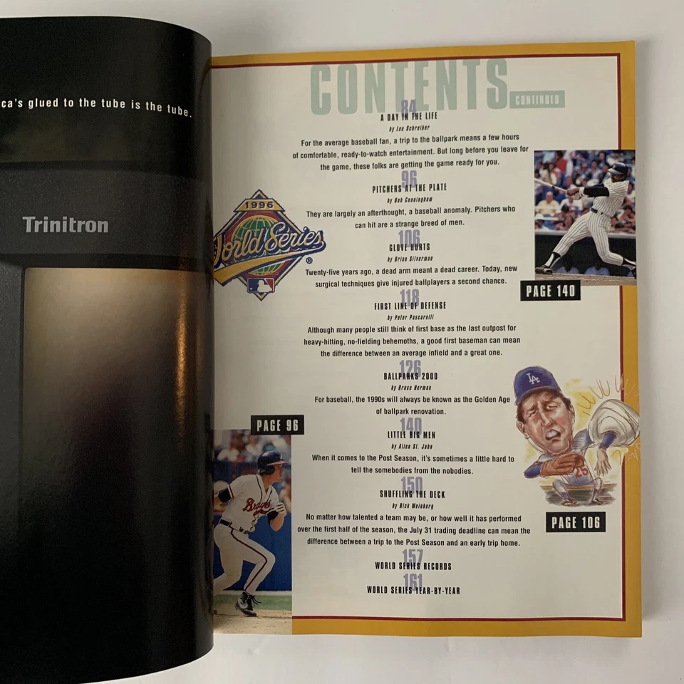 1996 World Series Program New York Yankees v Atlanta Braves Unscored MLB - Image 4 of 4