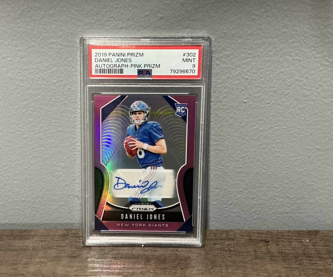 2019 Panini Prizm - Rookies Pink Prizm Autographs #302 Daniel Jones (AU, RC)