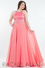 Rachel Allan 7817 Coral Stunning Pageant Gala Gown Dress sz 16W SALE!