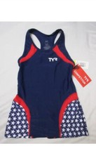 TYR Competitor Active Tank, Women's Size S, Navy/Red NEW