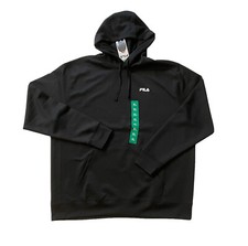Fila Hoodie Mens XL Perfomance Pullover Sweatshirt Black New