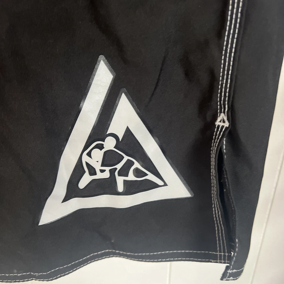 Pantalones Cortos de Lucha de Entrenamiento Gracie Jiu-Jitsu Para Hombres Talla:30 en Negro MMA BJJ Cordón Foto 2 de 4