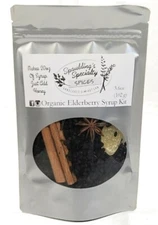Organic Sambucus Elderberry Syrup 18-20oz Kit DIY Nature's Way Zarbee's Chef Rec