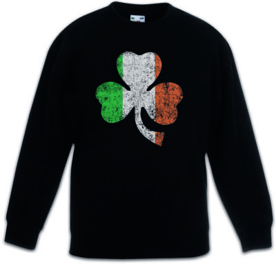 SHAMROCK IRISH FLAG Kinder Pullover Cloverleaf Irland Ireland Flagge Fahne
