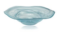 Budawi® Brunnenschale Flower Rund TüRkis Glasschale 40 Cm Nebler Zimmerbrunnen