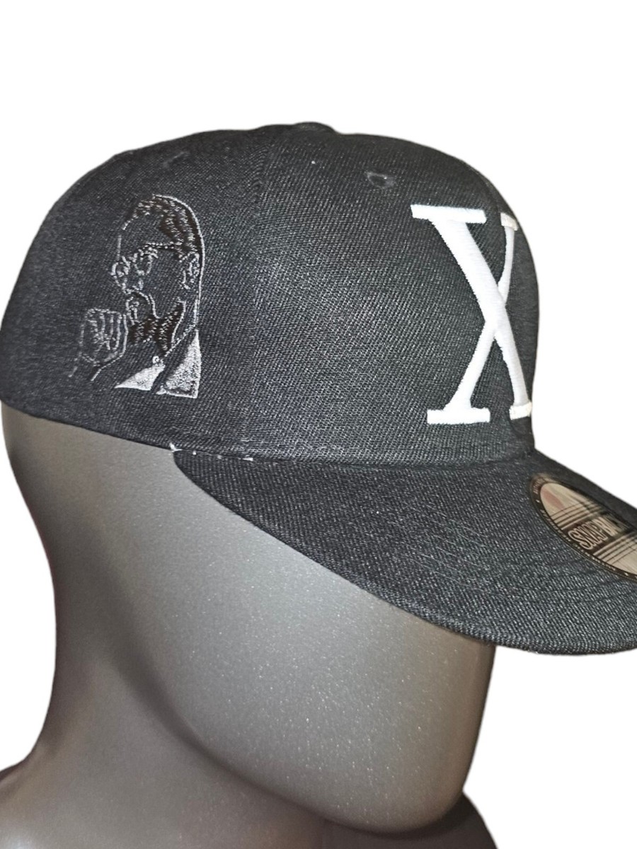 New Era Malcolm X Fitted Hat Malcolm X Hat Black Flat Bill