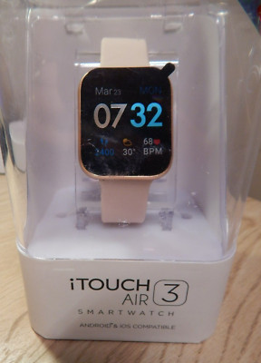 NEW  ITOUCH AIR 3 SMARTWATCH ANDROID & IOS COMPATIBLE 40MM CASE HEART RATE ROSE