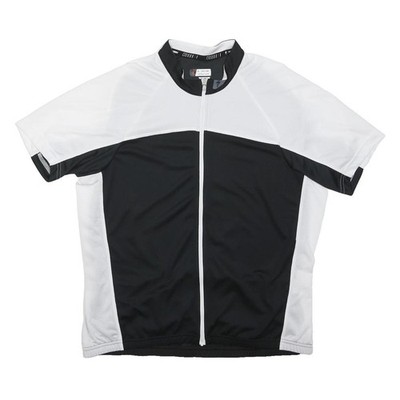RBX Herren Schwarz & Weiß Sport Fahrrad T-Shirt XL Kurzärmlig Reißverschluss