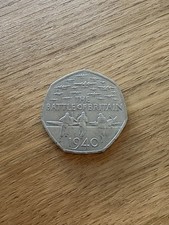 2015 Battle of Britain 50 Pence Coin Circulated, Good Condition.