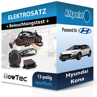 für Hyundai Kona 06.2017-04.2023 Towtec E-Satz 13Polig Fahrzeugspezifisch