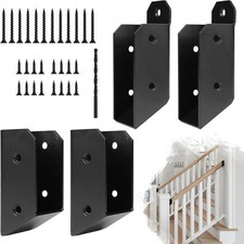 2 Set Stair Railing Hangers, 30° Deck Railing Brackets Stair Connectors fits