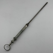 Antique Moorman Manufacturing Co. Animal Supplement Steel Syringe 12" Illinois