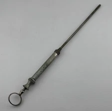 Antique Moorman Manufacturing Co. Animal Supplement Steel Syringe 12" Illinois