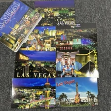 Vintage Las Vegas Nevada Postcard Lot Of 7 With Album Circus Circus Excalibur
