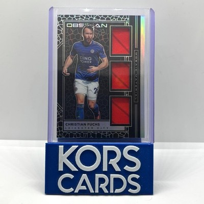 Leicester City CHRISTIAN FUCHS PLAYER WORN PATCH /149 - 2019/20 PANINI OBSIDIAN
