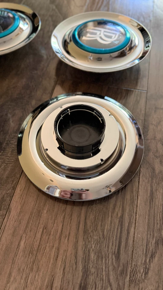 4 Pc Floating Chrome Wheel Center Caps for Rolls Royce 7.2in | ОEМ Quality - Image 3 of 4
