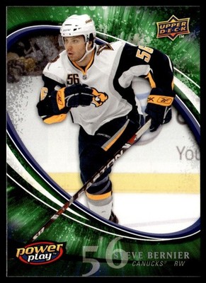 2008-09 Upper Deck Power Play Box Set Steve Bernier Vancouver Canucks #284